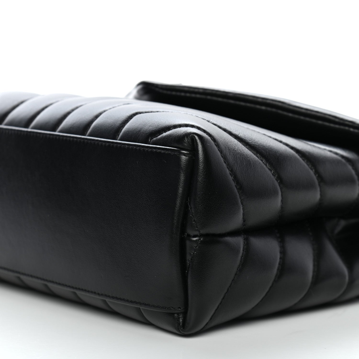 Saint Laurent Calfskin Y Quilted Monogram Small Loulou Chain Satchel Black 6 of 10