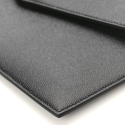 Saint Laurent Grain De Poudre Uptown Pouch Black 8 of 9