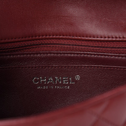 Chanel Lambskin Quilted Mini Rectangular Flap Burgundy 10 of 13