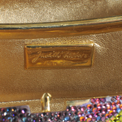 Judith Leiber Crystal Eggplant Minaudiere Clutch 6 of 7
