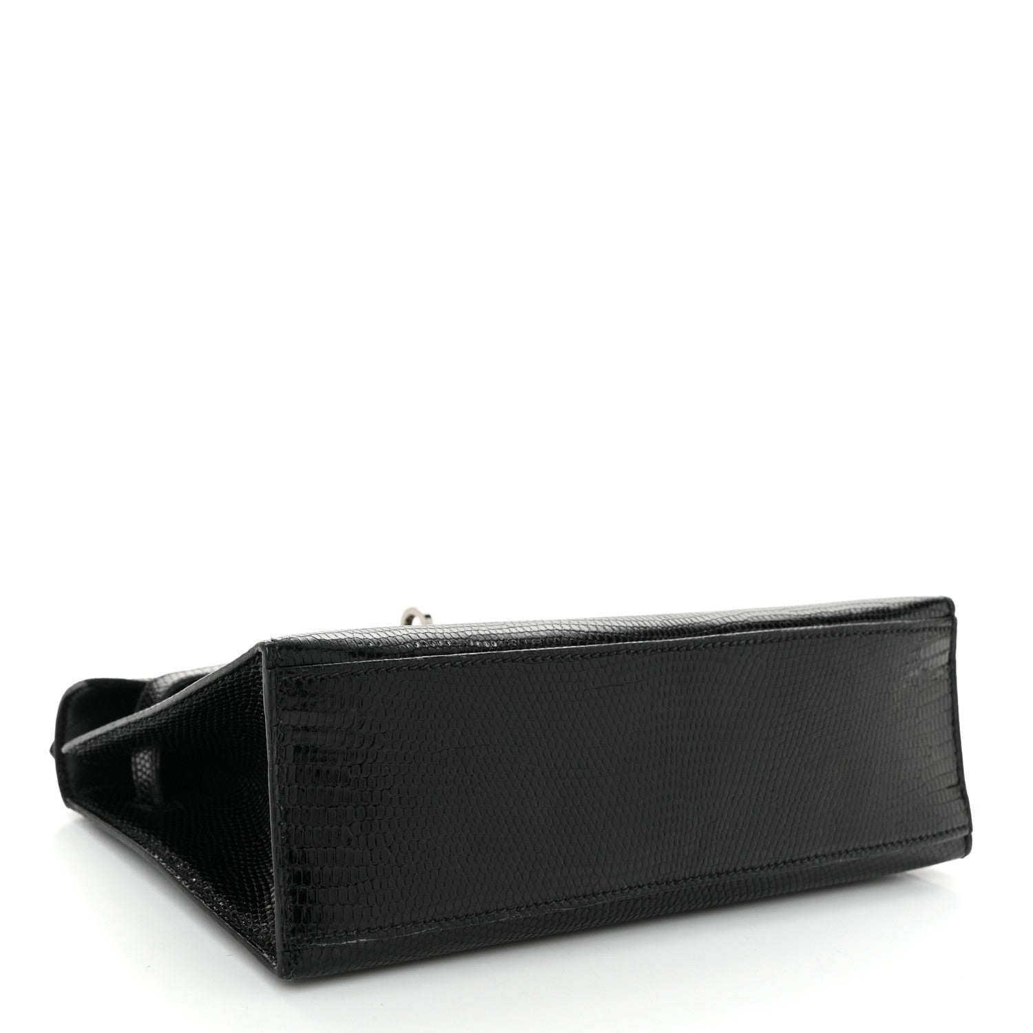 Hermes Lizard Kelly Pochette Clutch Black 4 of 11