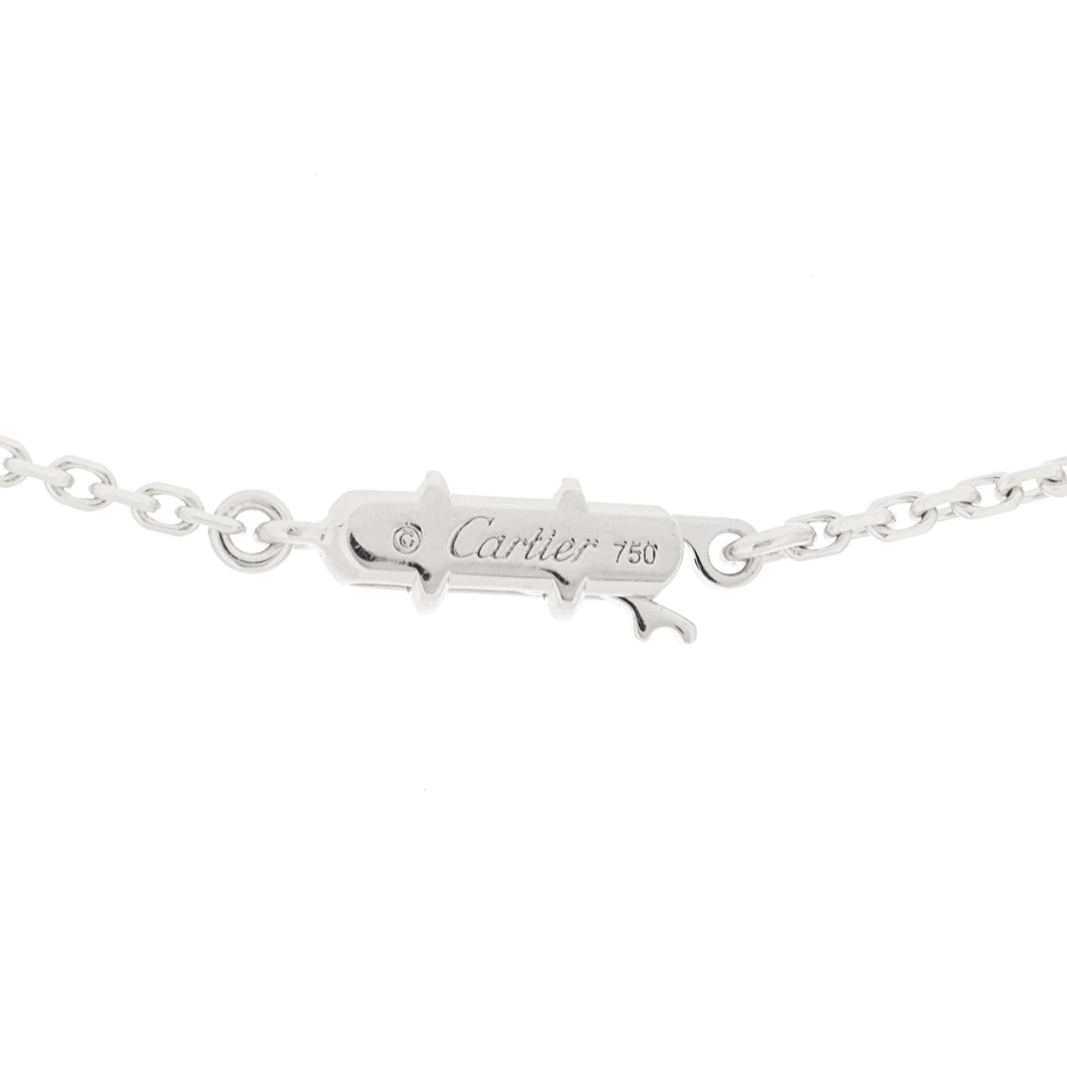 Cartier 18K White Gold Diamond .26ct 1895 Solitaire Pendant Necklace 5 of 6