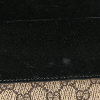 Gucci GG Supreme Monogram Suede Crystal Small Dionysus Shoulder Bag Beige Ebony Black 11 of 13