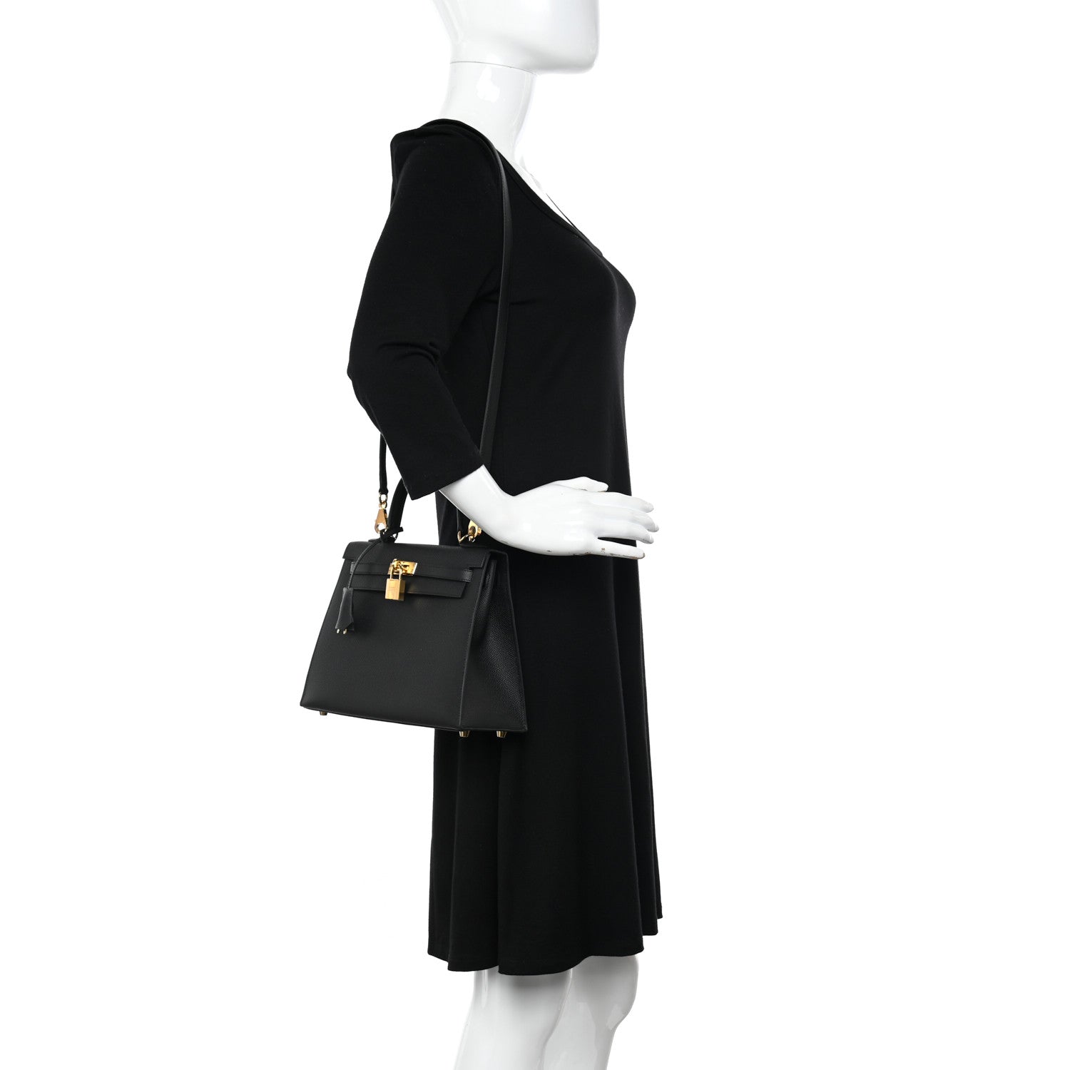 Hermes Epsom Kelly Sellier 25 Black 2 of 10