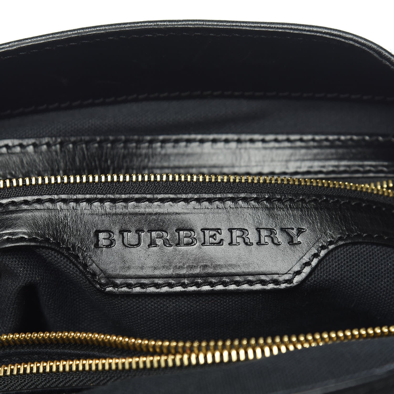 Burberry House Check Bridle Calfskin Medium Gosford Hobo Black 10 of 13