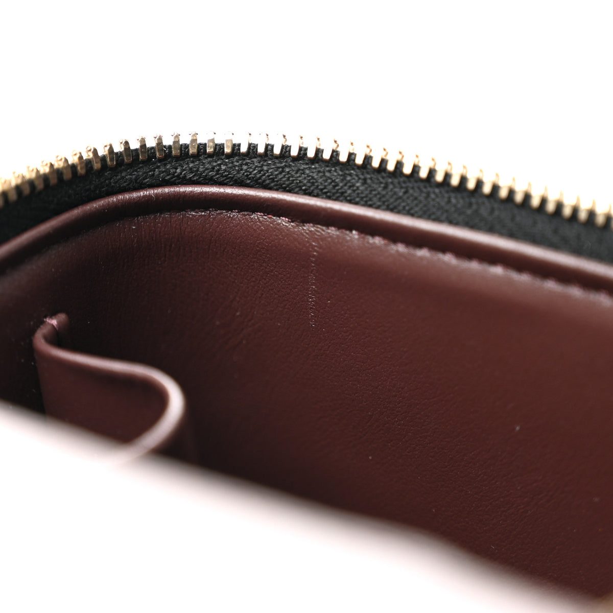 Caviar Quilted Mini Vanity Case With Chain Black