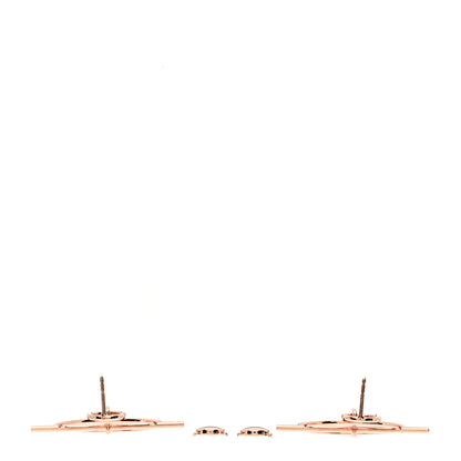 Hermes 18K Rose Gold PM Loop Earrings 3 of 5