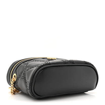 Gucci Calfskin GG Matelasse Mini Top Handle Bag Black 4 of 11