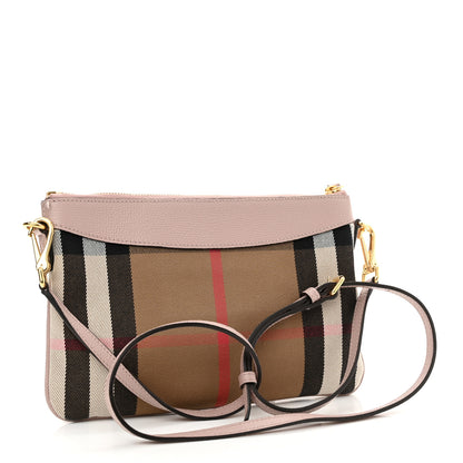 Burberry House Check Derby Peyton Crossbody Clutch Bag Pale Orchid 2 of 8