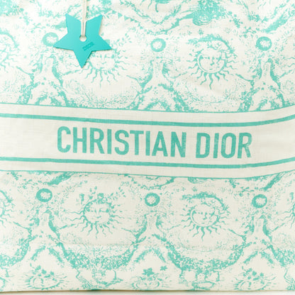 Christian Dior Canvas Dioriviera Toile de Jouy Soleil Tote Aquamarina 7 of 9
