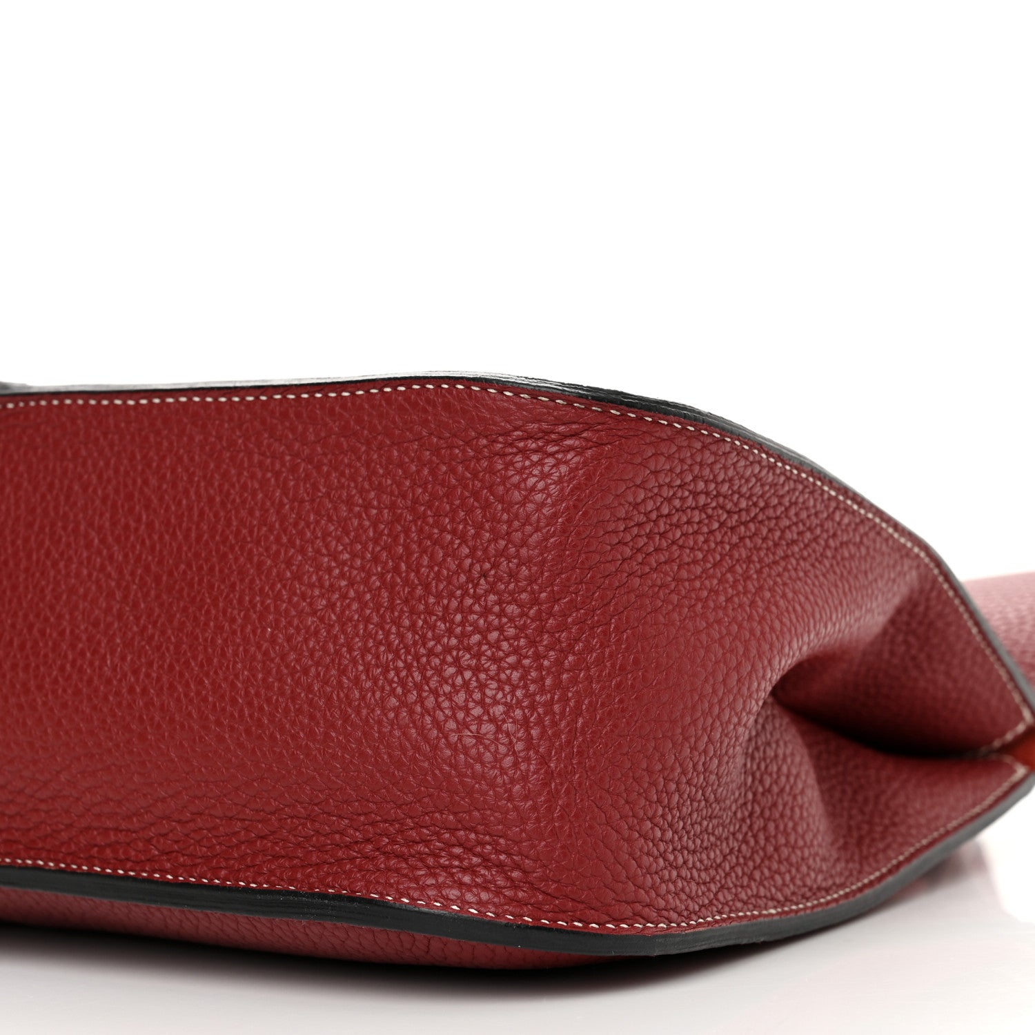 Hermes Taurillon Clemence Halzan 31 GM Rouge Grenat 10 of 12