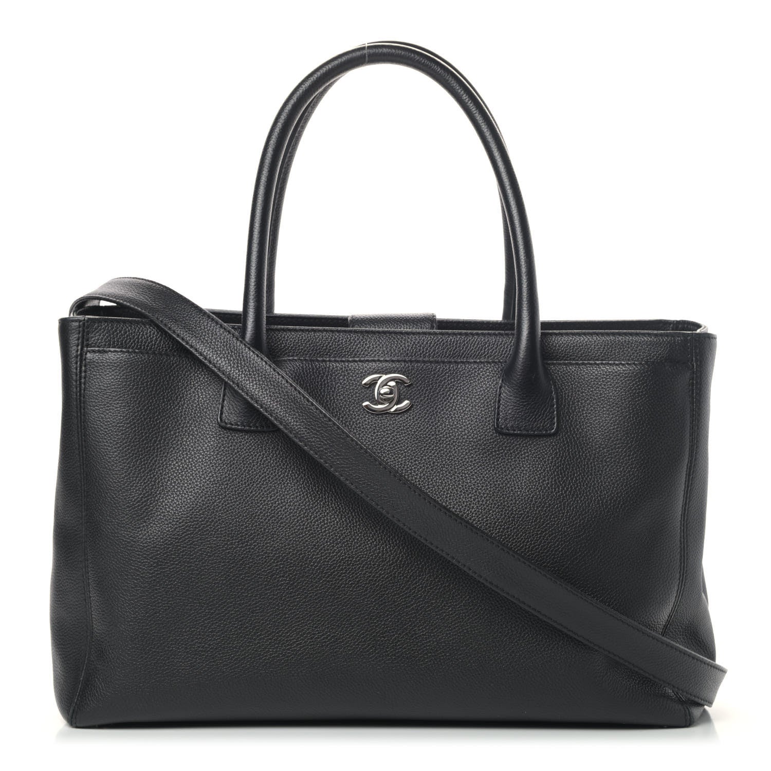 Chanel Calfskin Cerf Executive Shopper Tote Black 1 of 6