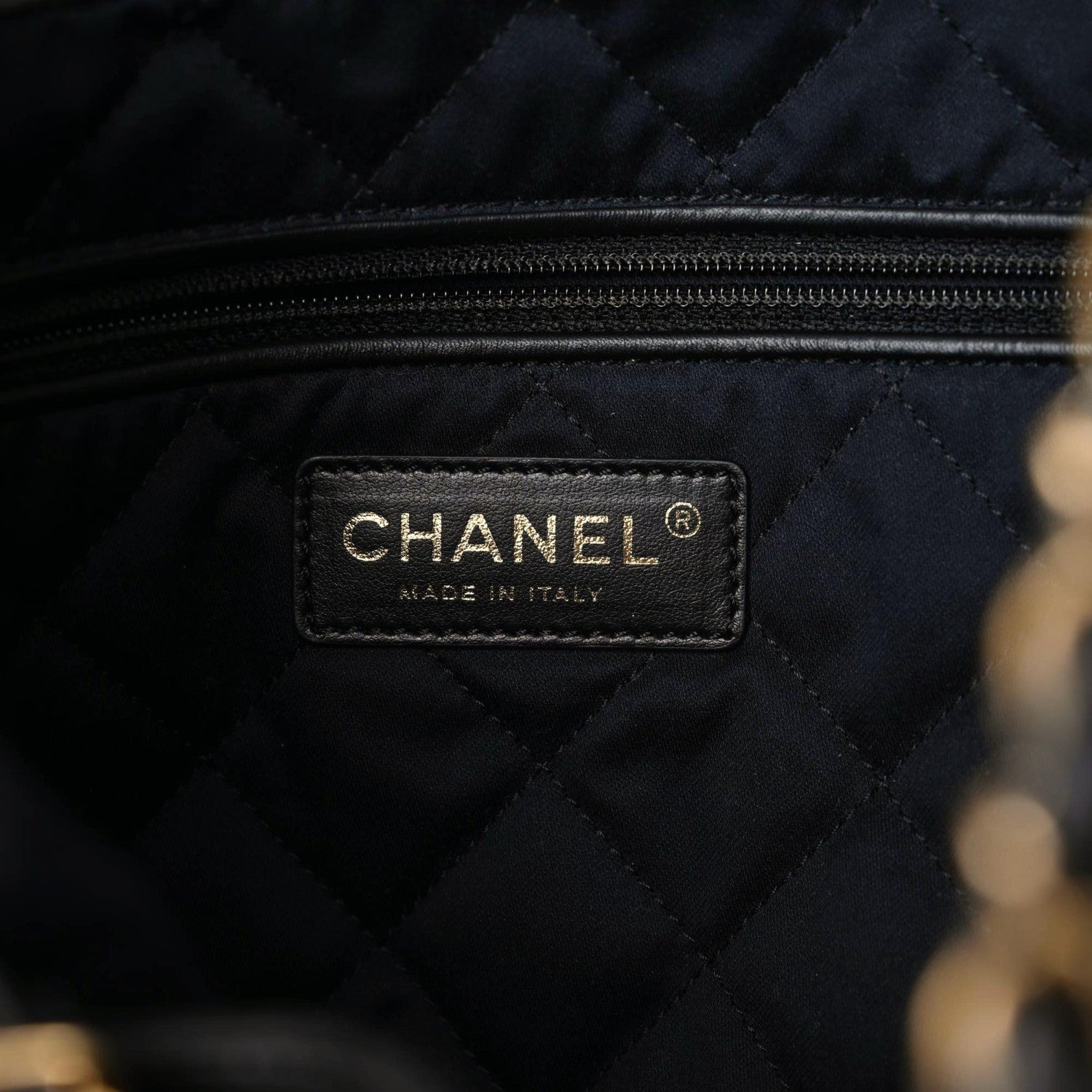 Chanel Metallic Calfskin Quilted Small Chanel 22 Ruthenium 9 of 10