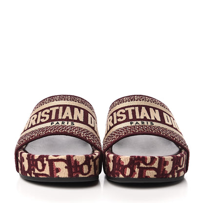 Christian Dior Oblique D-Way Platform Sandals 37 Deep Amaranth 2 of 11
