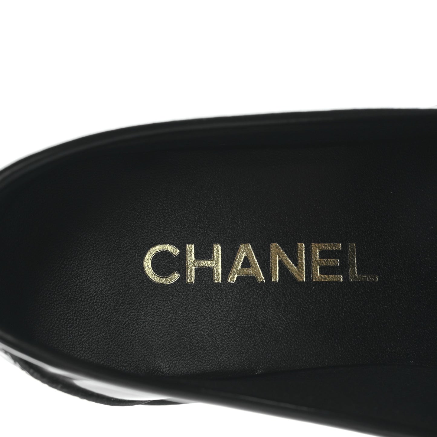 Shiny Calfskin Logo Loafers 39 Black