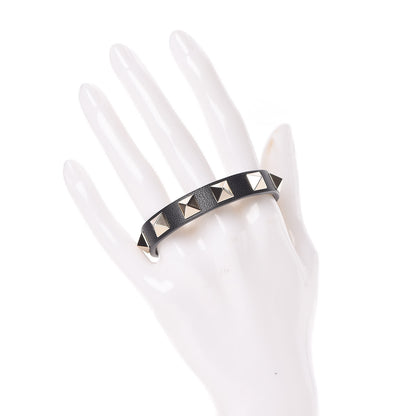 Valentino Garavani Vitello Rockstud Bracelet Black 2 of 4