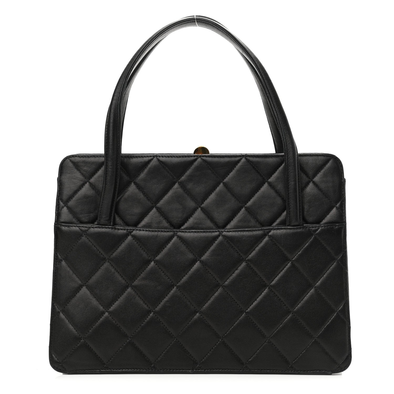 Chanel Lambskin Quilted Top Handle Bag Black 1 of 10