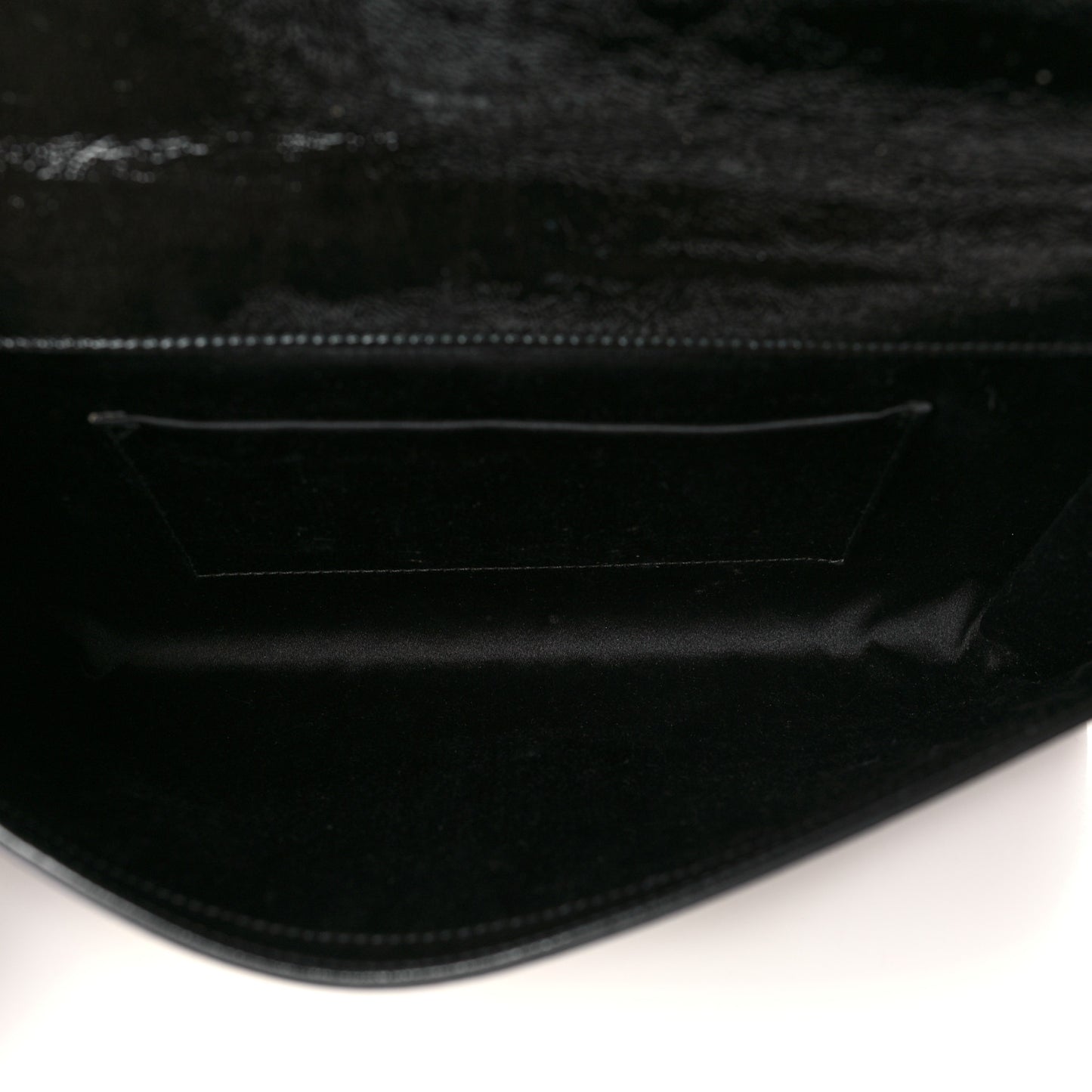 Textured Patent Monogram Large Belle De Jour Clutch Black