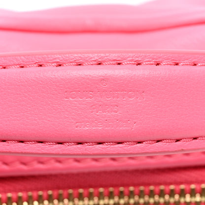 Louis Vuitton Calfskin Embroidered Monogram Pop My Heart Bag Pouch Dragon Fruit Pink 6 of 8