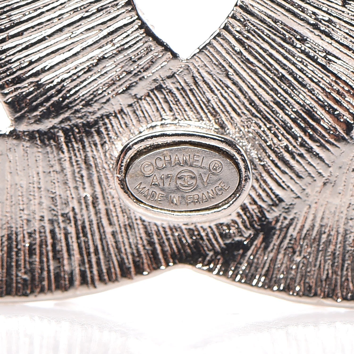 Chanel Baguette Crystal CC Brooch Silver 4 of 5