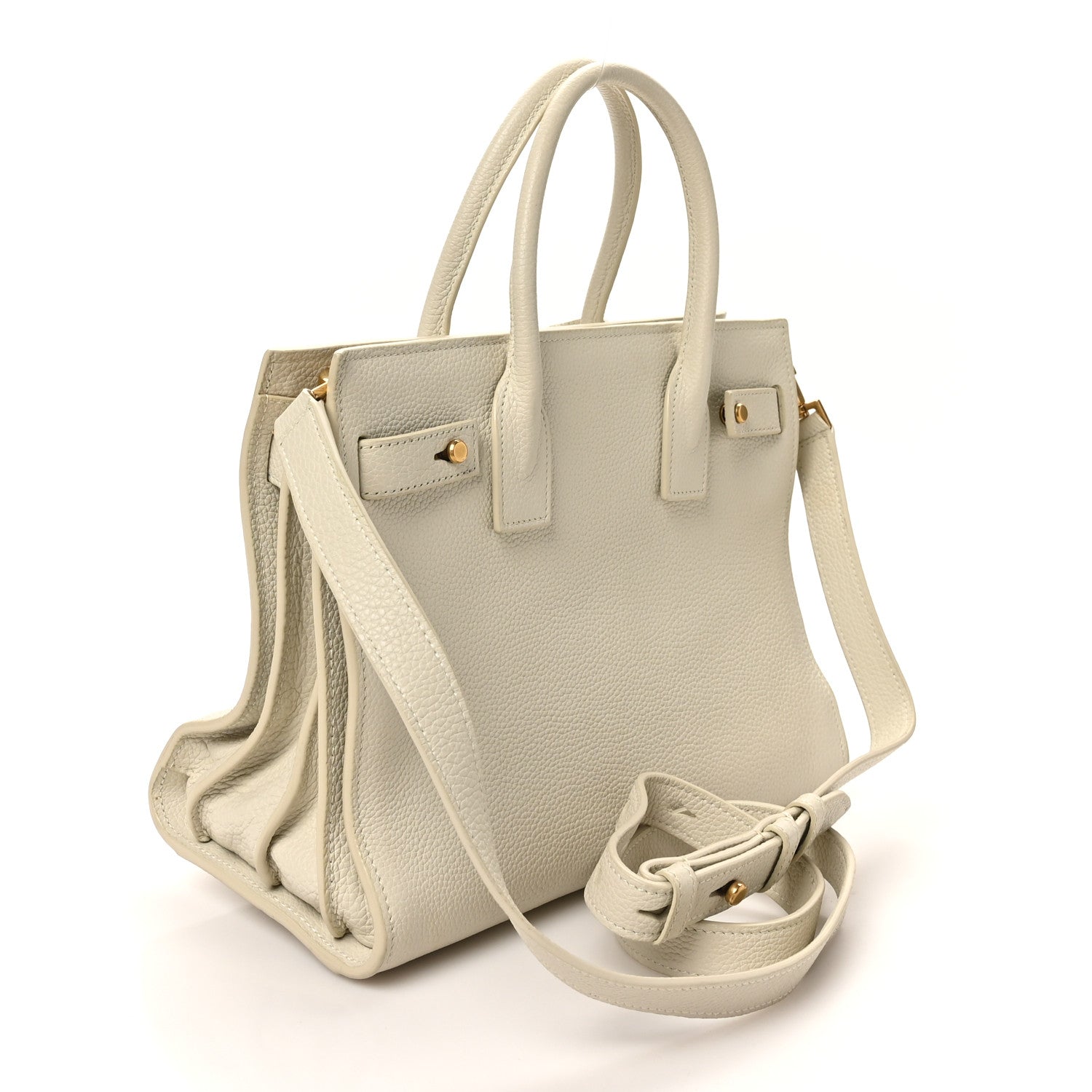 Saint Laurent Grained Calfskin Baby Sac De Jour Souple Ivory 3 of 10