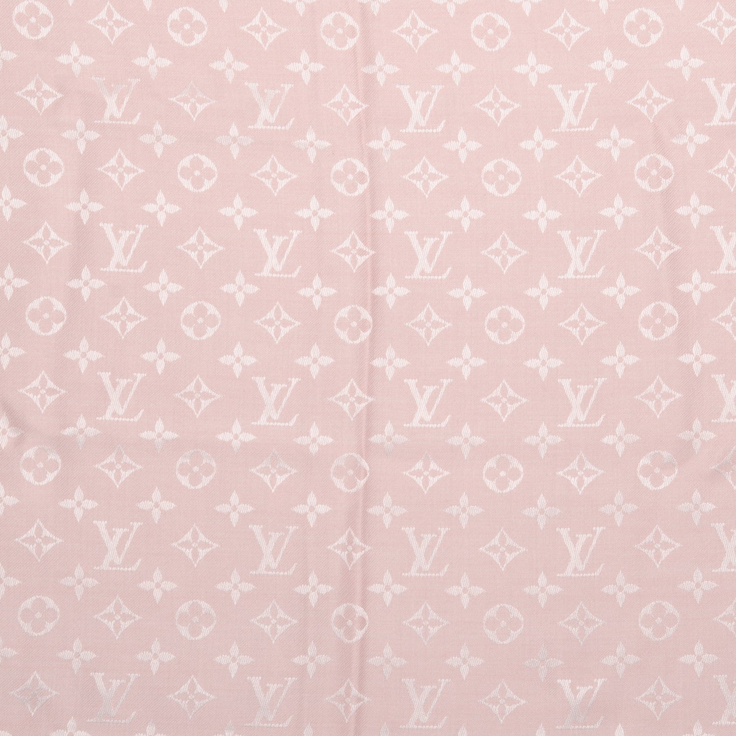 Louis Vuitton Silk Wool Monogram Denim Shawl Pink 1 of 5