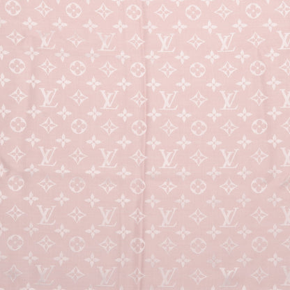 Louis Vuitton Silk Wool Monogram Denim Shawl Pink 1 of 5