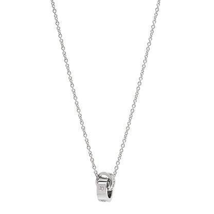 Bulgari 18K White Gold Diamond BVLGARI BVLGARI Link Pendant Necklace 2 of 8