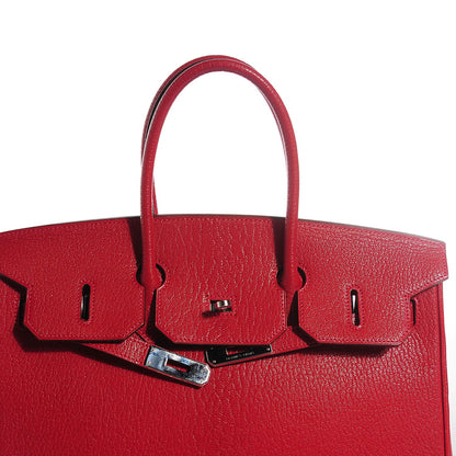 Hermes Chevre de Coromandel Birkin 35 Rouge Vif 9 of 25