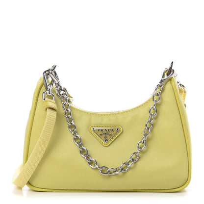 Prada Tessuto Nylon Saffiano Mini Re-Edition 2000 Shoulder Bag Ananas 1 of 9