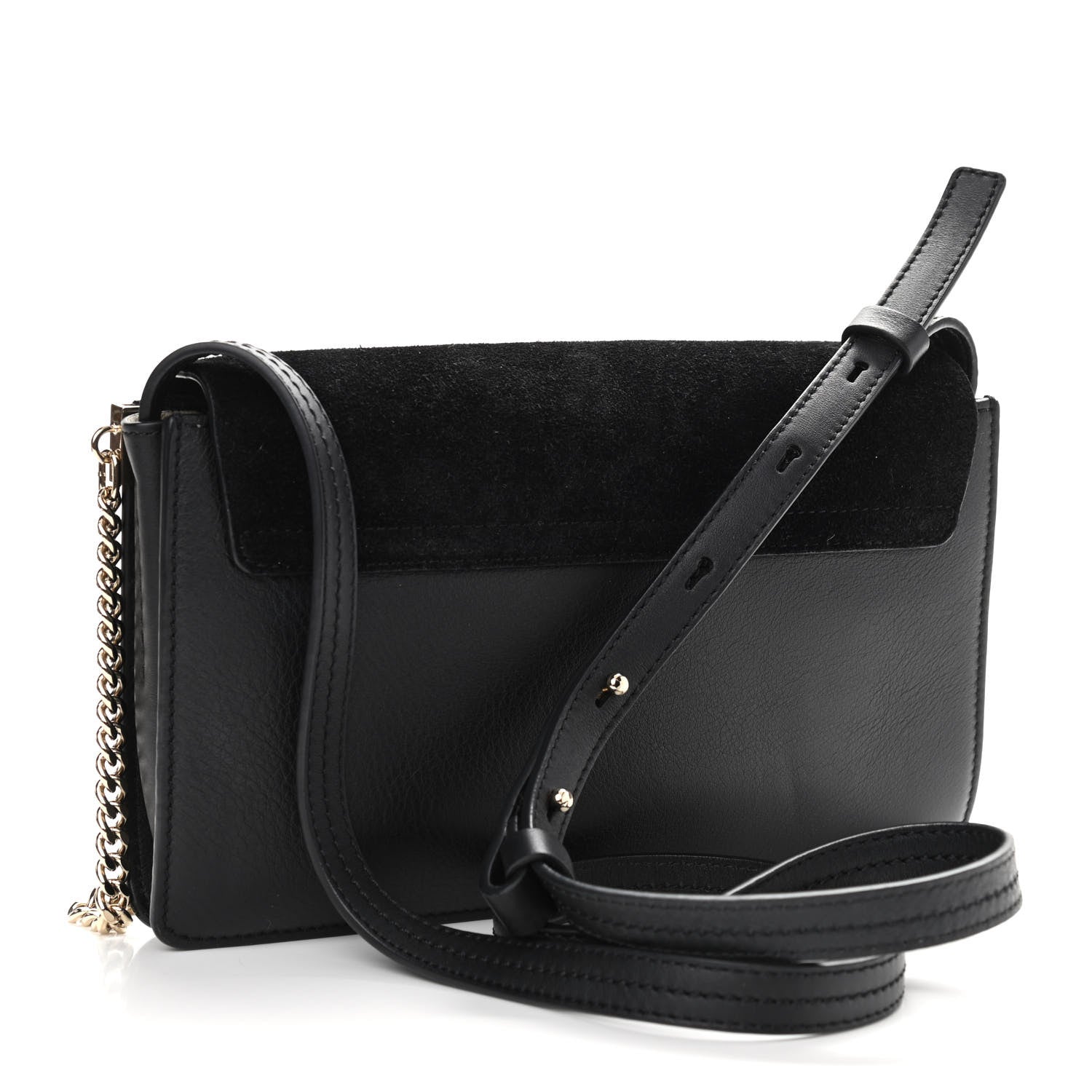 Chloe Suede Calfskin Small Faye Shoulder Bag Black 3 of 10