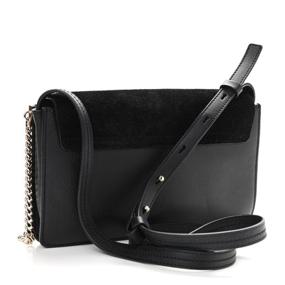 Chloe Suede Calfskin Small Faye Shoulder Bag Black 3 of 10