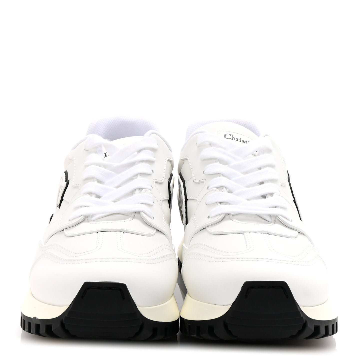 Calfskin C'est Dior Sneakers 37.5 White Black