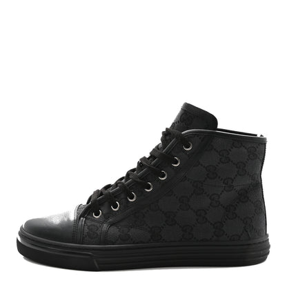 Gucci Monogram High Top Sneakers 38 Black 1 of 8