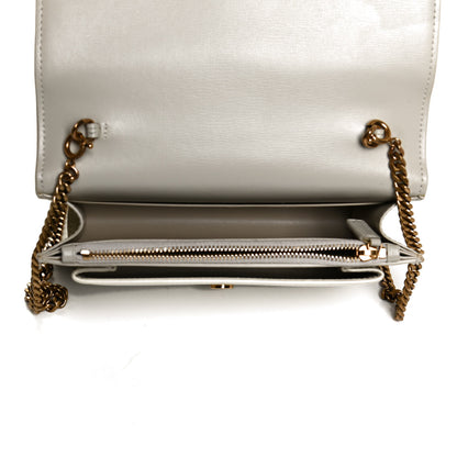 Saint Laurent Calfskin Monogram Sunset Chain Wallet Blanc Vintage 5 of 9