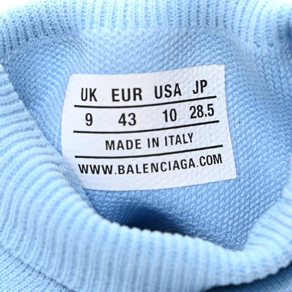 Balenciaga Technical 3D Recycled Knit Bi-Color Mens Speed 2.0 Transparent Sole Sneakers 43 Blue White Transparent Blue 8 of 8