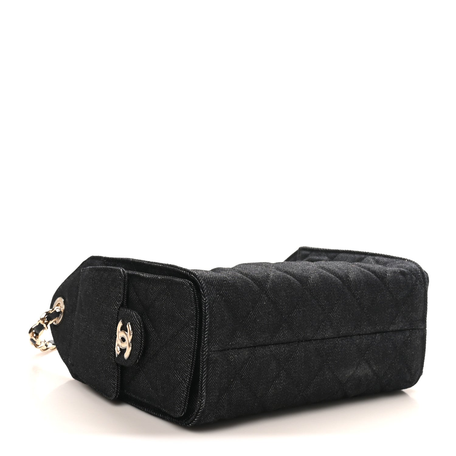 Chanel Denim Quilted Mini Chanel 25 Handbag Dark Blue 3 of 9