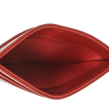 Chanel Lambskin Camellia Embossed Card Holder Red 5 of 7