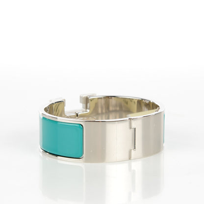 Hermes Enamel Wide Clic Clac H Bracelet PM Emeraude 3 of 5