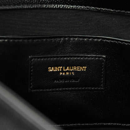 Saint Laurent Grain De Poudre Large Classic Monogram Kate Satchel Black 6 of 6