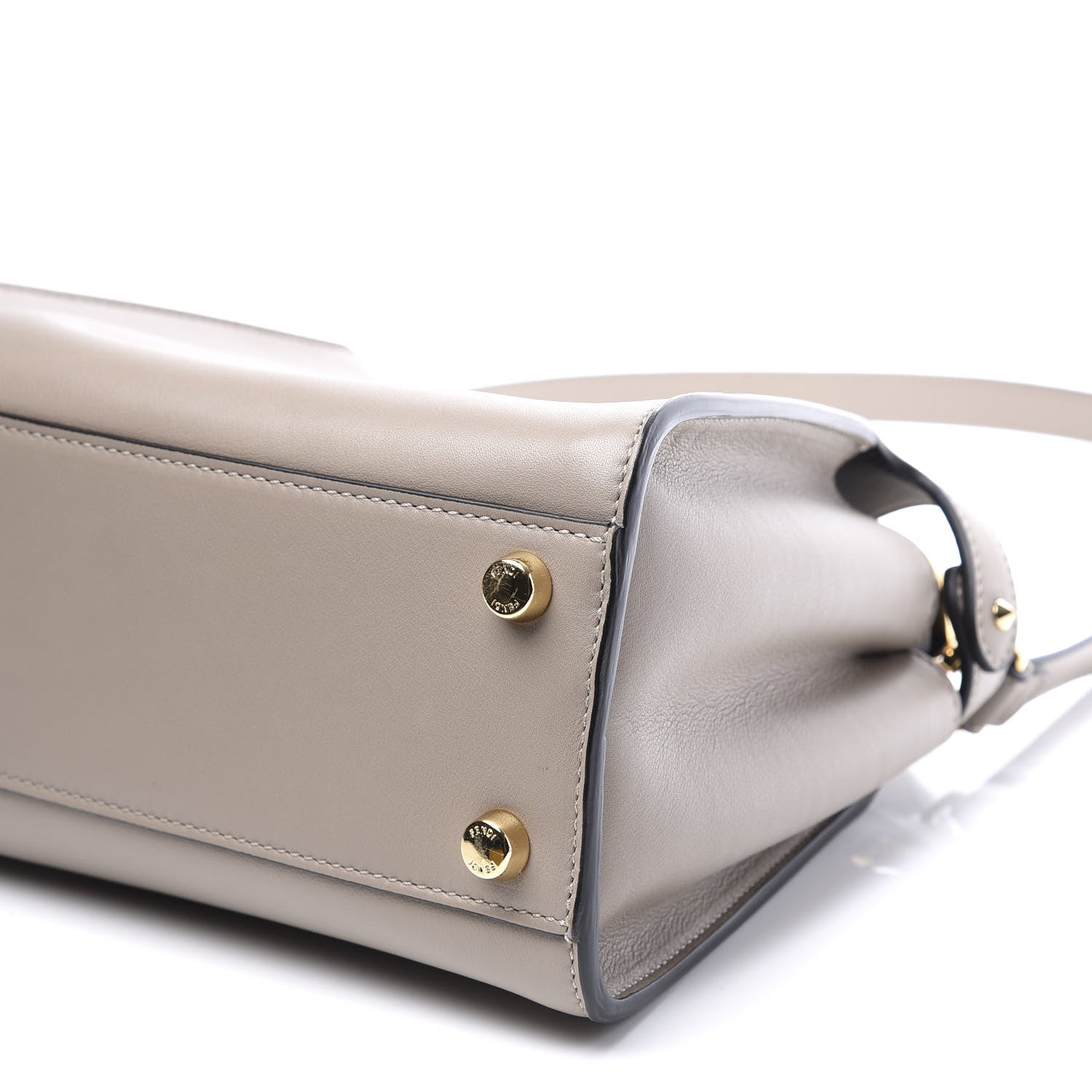 Fendi Vitello Medium Peekaboo Iconic Essentially Satchel Grey 7 of 9