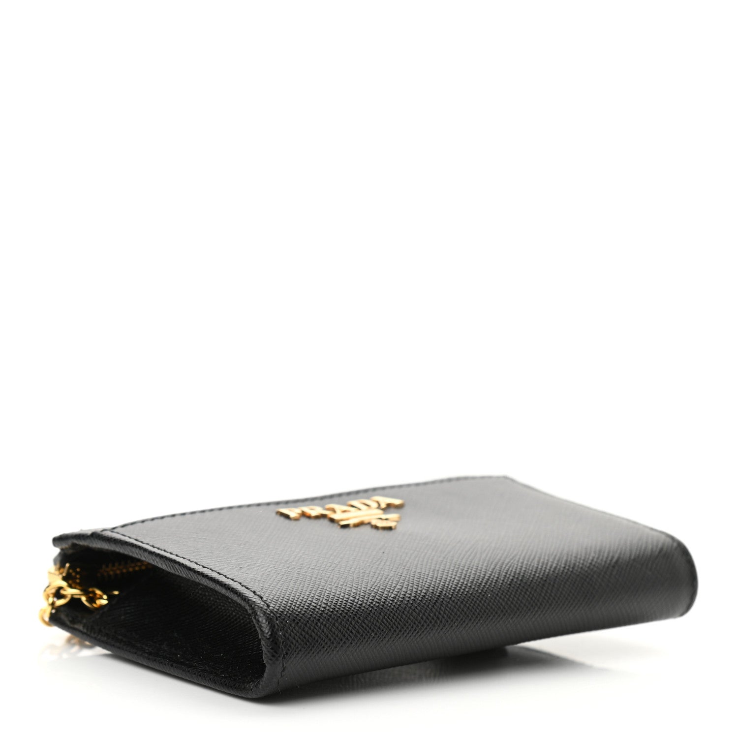 Prada Saffiano Metal Zip Around Keychain Black 4 of 6