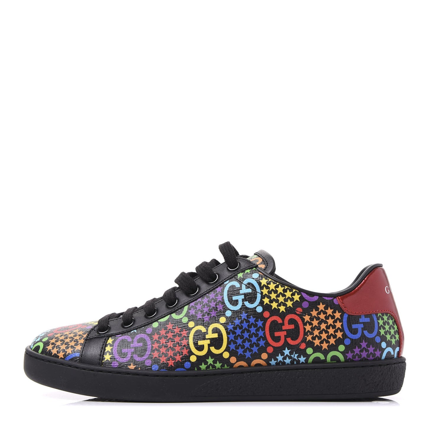 GG Supreme Monogram Psychedelic Sneakers 37 Black Multicolor