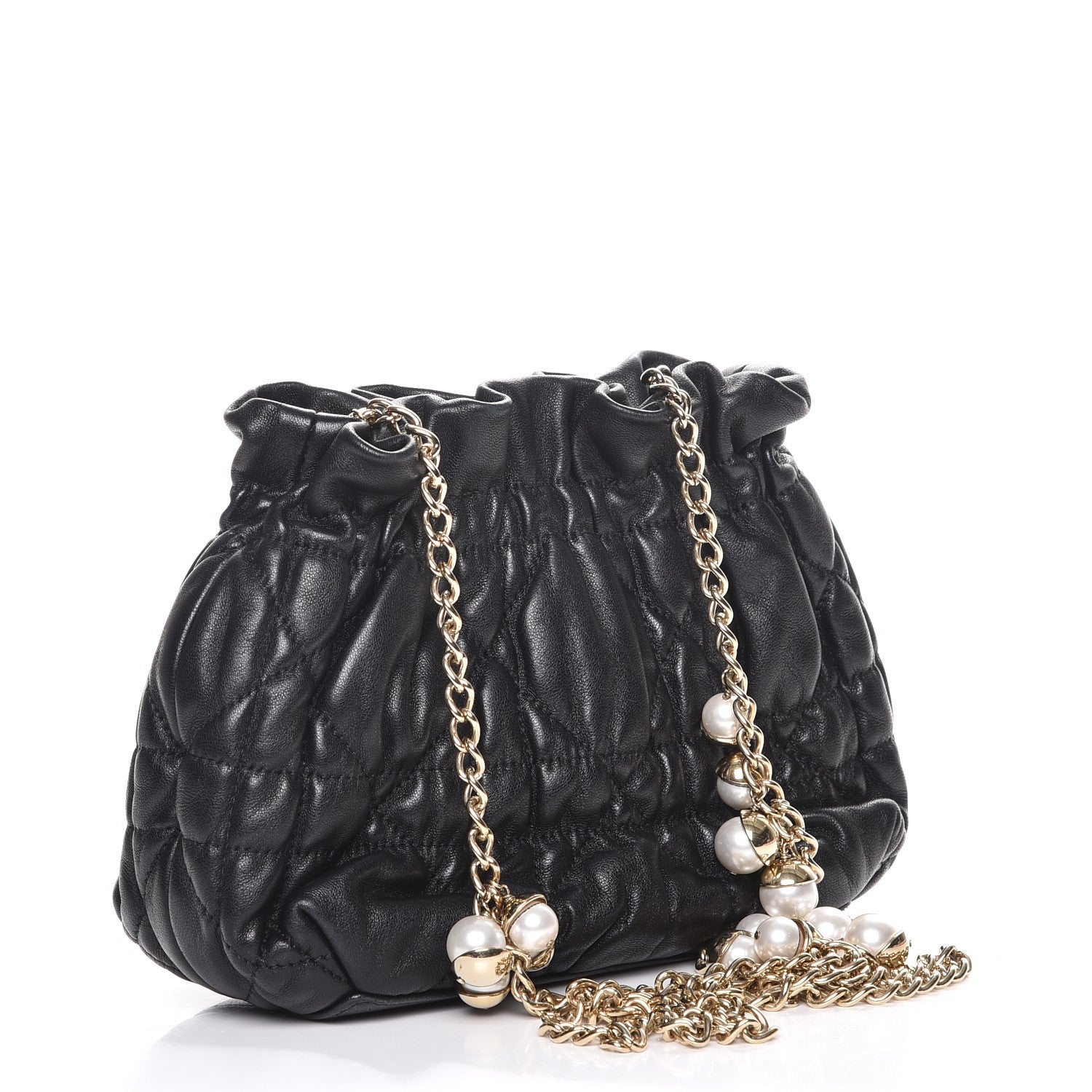 Christian Dior Gaufre Lambskin Cannage Delices Mini Bag Black 3 of 7