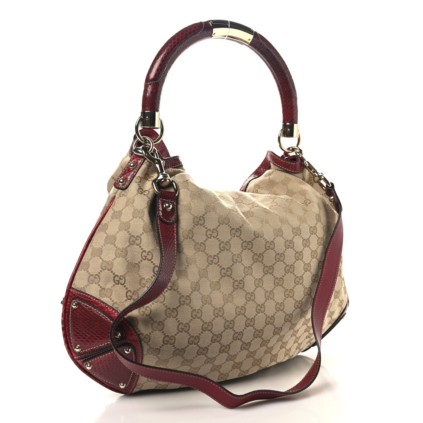 Monogram Snakeskin Large Unicef Indy Top Handle Hobo Red