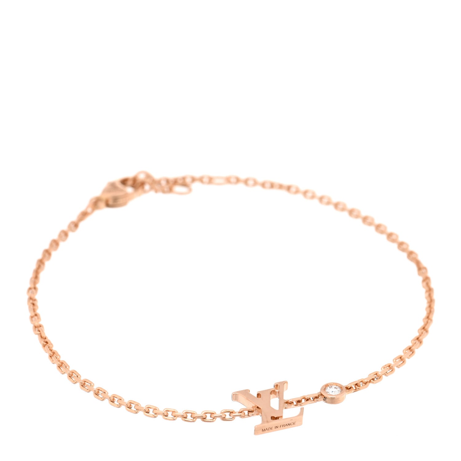 Louis Vuitton 18K Rose Gold Diamond Idylle Blossom LV Bracelet 1 of 3