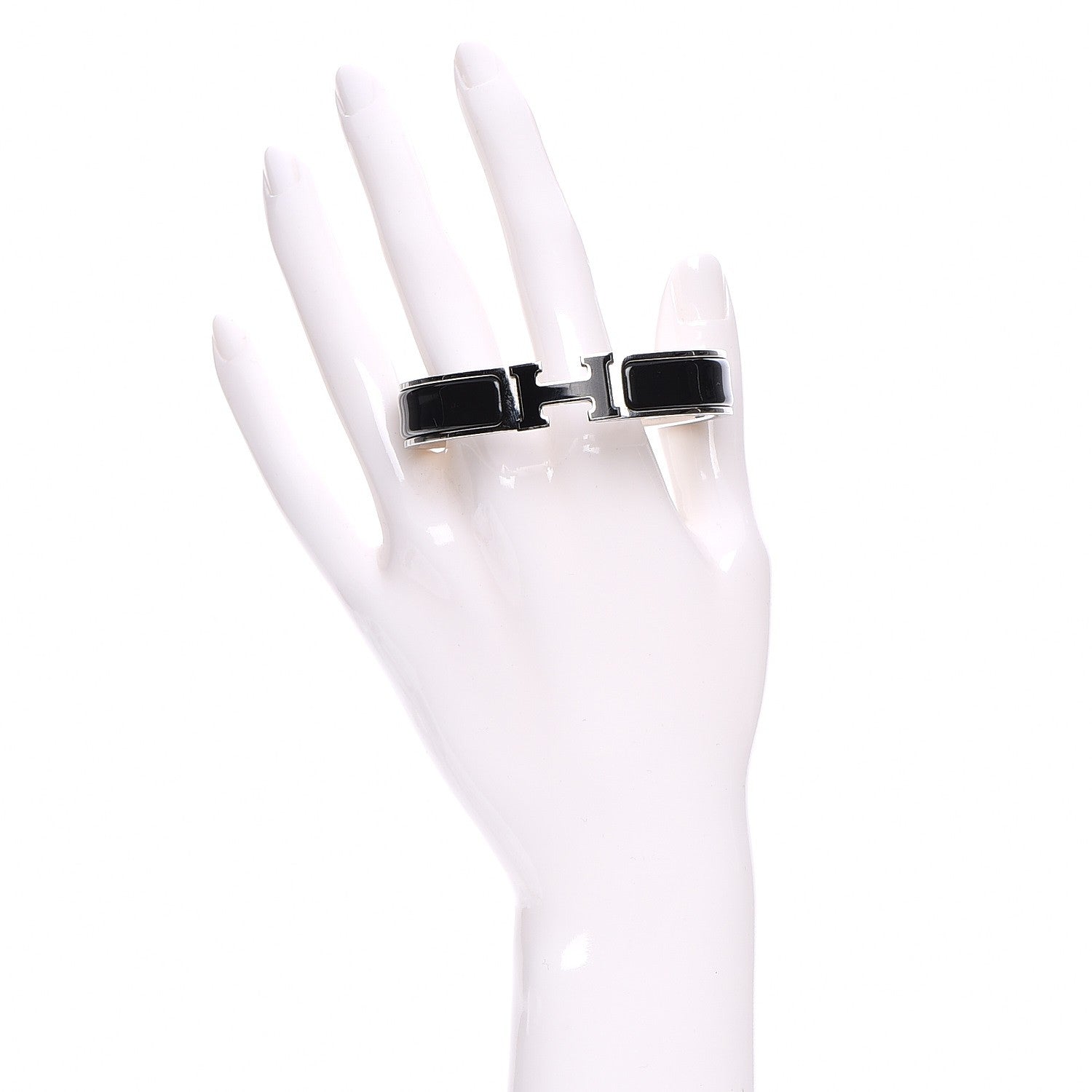 Hermes Enamel Narrow Clic Clac H Bracelet PM Black 2 of 6