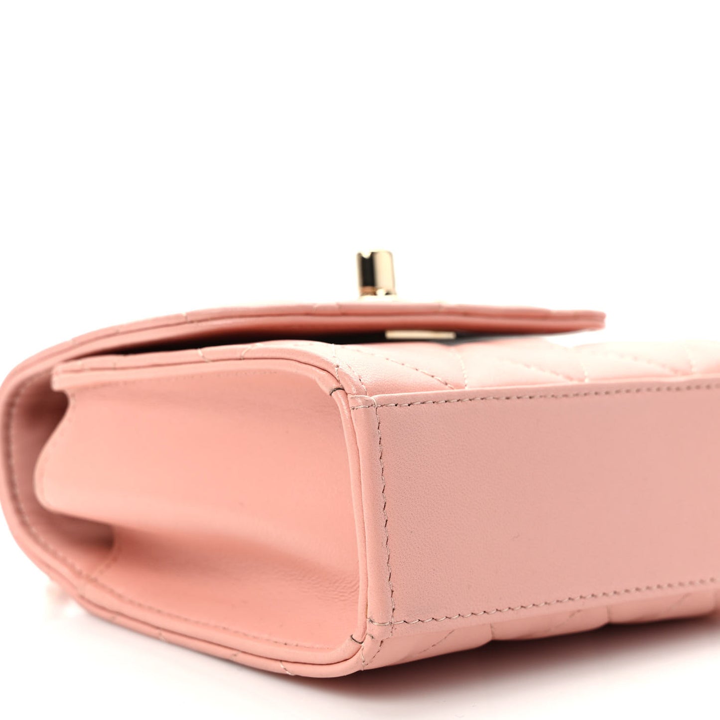 Lambskin Quilted Mini Trendy CC Chain Wallet Pink