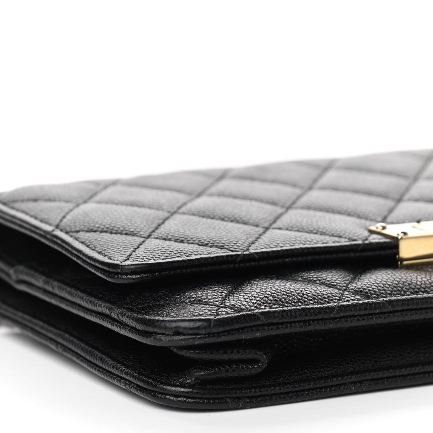 Chanel Caviar Quilted Golden Class Wallet On Chain WOC Black 5 of 15