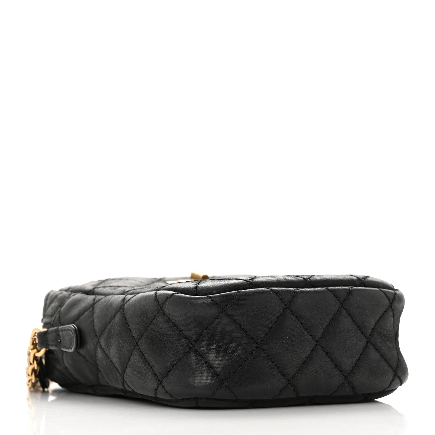 Chanel Nubuck Iridescent Calfskin Quilted Reissue Camera Case Black 4 of 12